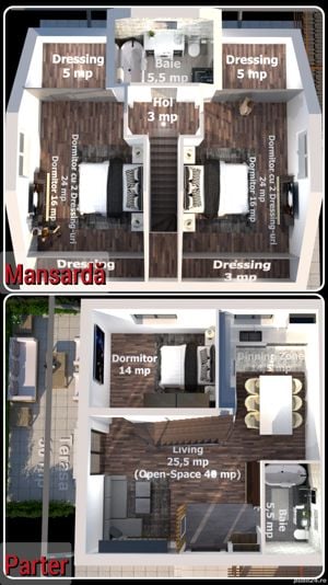 Case pe 500mp teren, 150mp desfasurat, izolatie 10cm, GARANTIE 10Ani, geam Salamander,caramida+beton - imagine 10