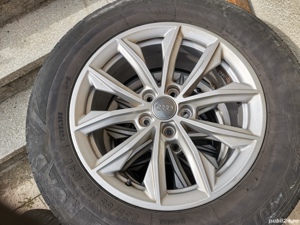 Vand  jante 17 audi 5×112 8J ET39 cu anvelope M+S  - imagine 5