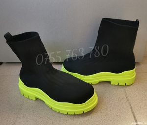 Ghete damă din material textil - imagine 3