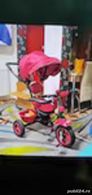 Vand Tricicleta Multifunctionala Cool Baby, Roti Cauciuc, Rosu, NOUA 269 Lei - imagine 4