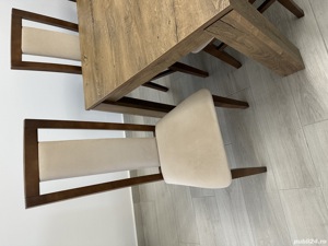 Vând masa 160 90 + 6 scaune lemn masiv - imagine 4