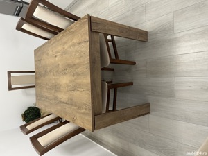 Vând masa 160 90 + 6 scaune lemn masiv - imagine 2