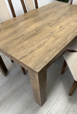 Vând masa 160 90 + 6 scaune lemn masiv - imagine 6