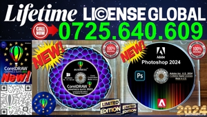 CorelDRAW BUSINESS 2023-3Lifetime Licenses.-  Adobe Photoshop+Camera RAW 2024- 3 Lifetime licenses
