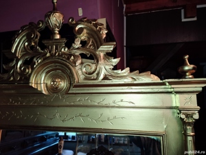 Oglinda Sculptata lemn antică vintage cladica - imagine 7