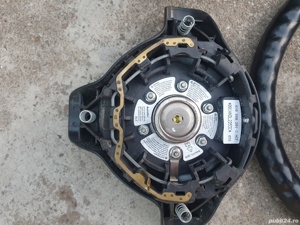 Volan piele si airbag VW Polo 4 carcase manete bloc lumini - imagine 2