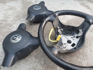 Volan piele si airbag VW Polo 4 carcase manete bloc lumini