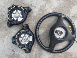 Volan piele si airbag VW Polo 4 carcase manete bloc lumini - imagine 5