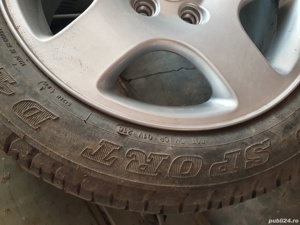 roata reverva Audi A4 B5 VW 5x112 205 55 R16 Dot 2016 janta ca noua - imagine 4