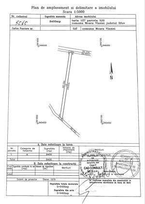 Moara Vlasiei, Tarla 127, Parcela 520, 8.400 mp. teren ideal investitie - imagine 2