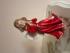 Craciun cadou rar  Inger cu rochie Rosie vintage de colectie Germania anii '80