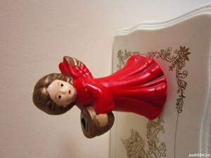 Inger Craciun vintage design Retro cu suport metalic pt lumanare Germania '80