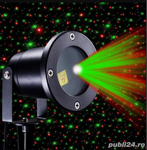 Proiector laser craciun exterior, profesional, telecomanda, metal inoxidabil, Star Shower Motion