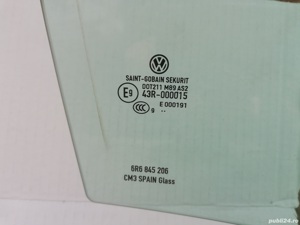 geam usa stanga spate vw polo 6R - imagine 4