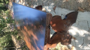 Masa+ scaune rustica vintage lemn sculptata cu 4 scaune - imagine 2