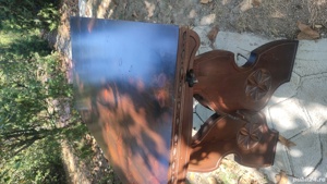 Masa+ scaune rustica vintage lemn sculptata cu 4 scaune - imagine 4