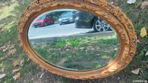 Oglinda interbelica lemn antica vintage  - imagine 7