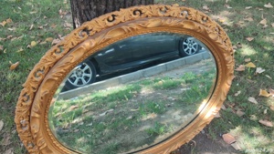 Oglinda interbelica lemn antica vintage  - imagine 8