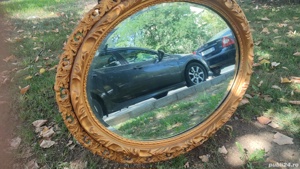 Oglinda interbelica lemn antica vintage  - imagine 9