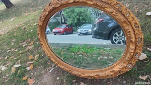 Oglinda interbelica lemn antica vintage  - imagine 3