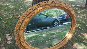 Oglinda interbelica lemn antica vintage  - imagine 6