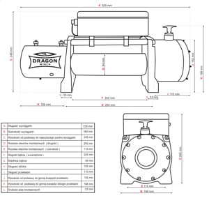 troliu electric DRAGON WINCH 13000 Lbs (Trage 6 T) la 12 V  - imagine 4