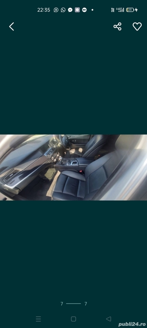 Dezmembrez orice piesa BMW F10 520d de 184 de cai, an 2012, cu multe dotarii, in stare foarte buna - imagine 2