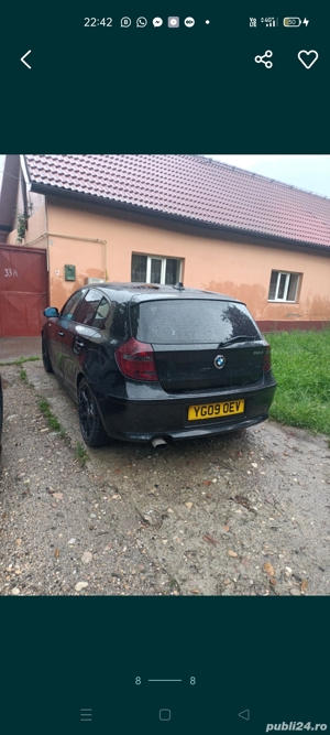Desfac orice piesa BMW seria 1, 118D din 2009, de 143 de cai cu distribuția in spate - imagine 8