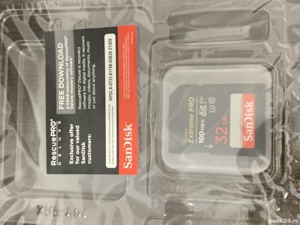 Card de memorie SanDisk Extreme Pro, 32 GB,100 Mb/s.