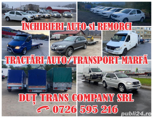Tractari auto transport marfa inchirieri auto remorci servicu NON STOP 