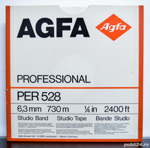 benzi pt.magnetofon AGFA NOI 26,5cm cutie din carton  (Totu original)  - imagine 3