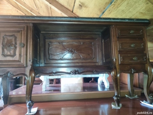 Comodina baroc sculptata antică vintage retro  - imagine 2