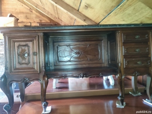 Comodina baroc sculptata antică vintage retro  - imagine 3