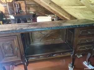 Comodina baroc sculptata antică vintage retro  - imagine 10