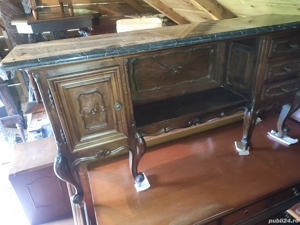 Comodina baroc sculptata antică vintage retro  - imagine 9