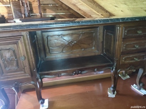 Comodina baroc sculptata antică vintage retro  - imagine 4