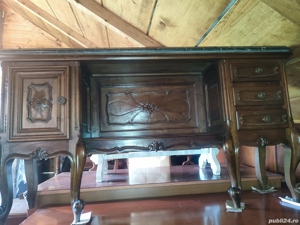 Comodina baroc sculptata antică vintage retro  - imagine 5