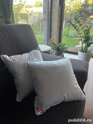 Perna din puf si pana de gasca 40x40, Alb, 15% puf 85 pana gasca - imagine 2