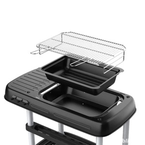 Vand Gratar cu 2 roti pe carbune HYBA XL 1, Otel, 110x60x85 cm, Nou, 299 Lei.  - Produsul este NOU s - imagine 8