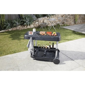 Vand Gratar cu 2 roti pe carbune HYBA XL 1, Otel, 110x60x85 cm, Nou, 299 Lei.  - Produsul este NOU s - imagine 2