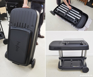 Vand Gratar cu 2 roti pe carbune HYBA XL 1, Otel, 110x60x85 cm, Nou, 299 Lei.  - Produsul este NOU s - imagine 5