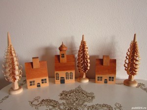 cadou rar  21 miniaturi de colectie lemn handmade Germany'60 - imagine 2