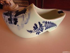 cadou rar Papuc porțelan Delft colectie Olanda scrumieră decoratiune