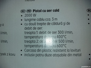 Pistol cu aer cald, putere 2000W - imagine 7