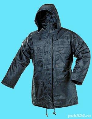 Haina piele naturala winter parka jacka iarna salopete groase - imagine 8