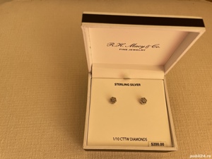 Cercei cu diamante  - imagine 4