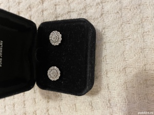 Cercei cu diamante  - imagine 3