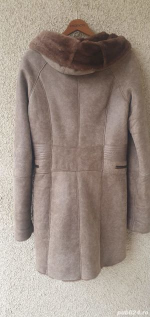 Cojoc din blană naturală cu gluga nr.42 - imagine 2