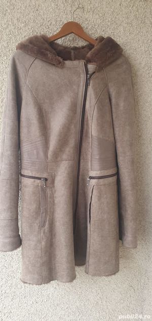 Cojoc din blană naturală cu gluga nr.42 - imagine 4