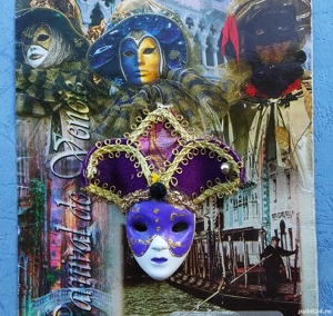 Ghid turistic VENEȚIA. Suvenir: magnet mască venețiană  - imagine 2